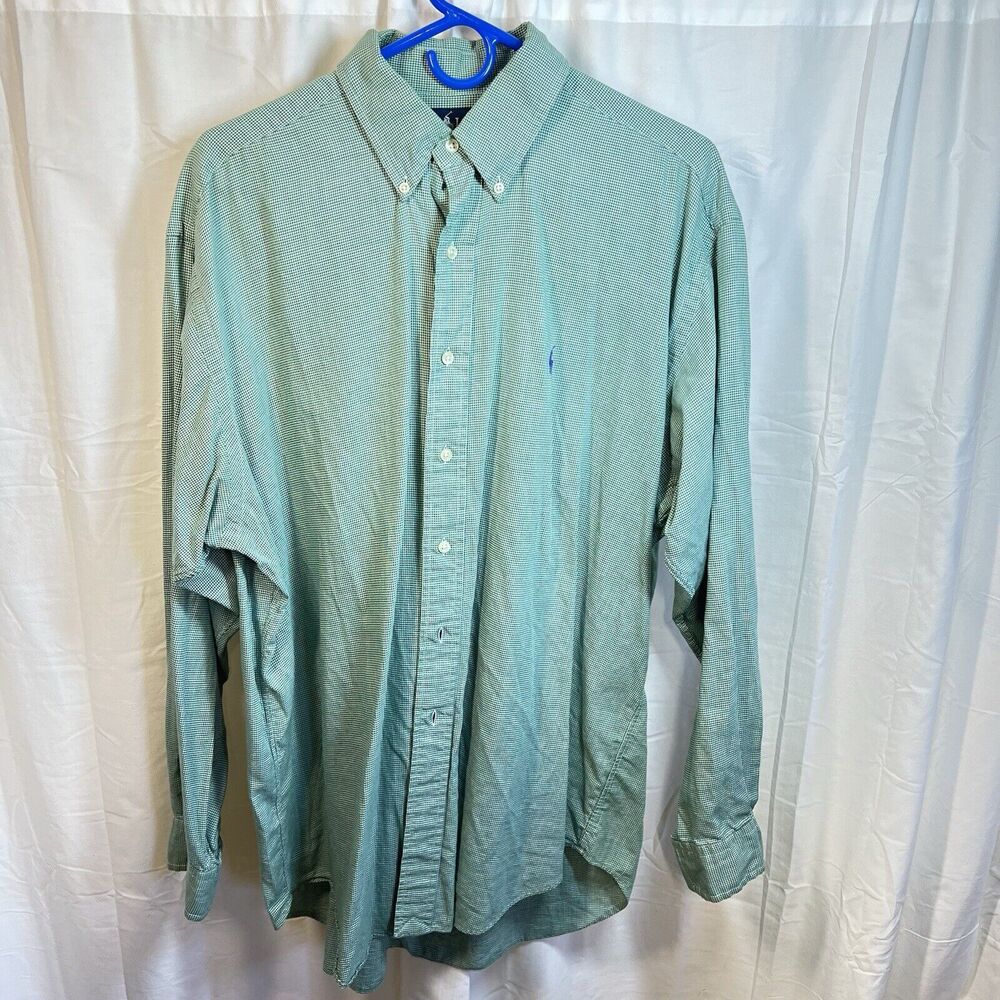 Ralph Lauren Blake Mens L Green Houndstooth Purple Pony Ivy‎ League Coastal